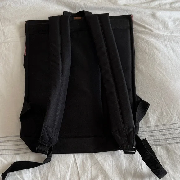 Herschel Supply Company Black Backpack with Tan Strap - Picture 2 of 3
